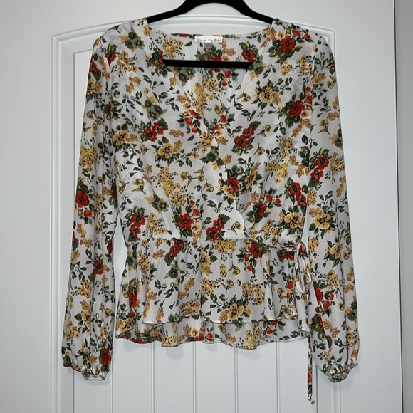 Nine Britton Faux Wrap Floral Blouse - Picture 1 of 4